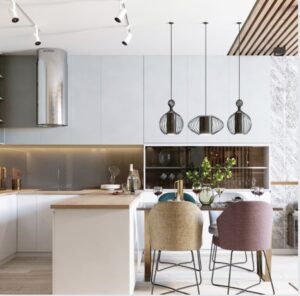 Kitchen and dining area